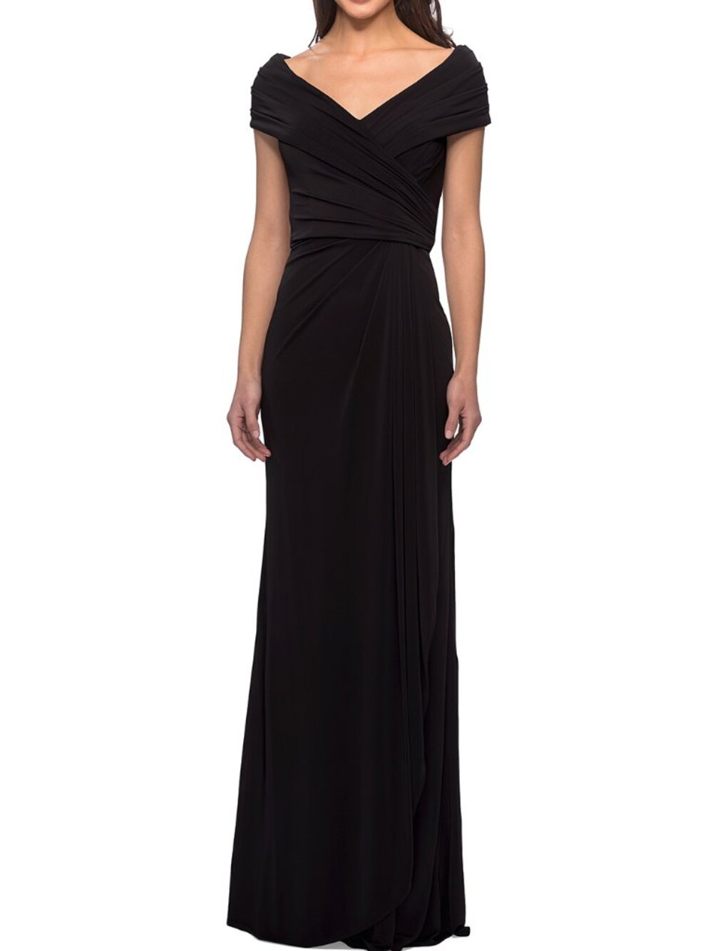 Nwt Lafemme 26519sc Mother Of The Bride Dress Black Size 2